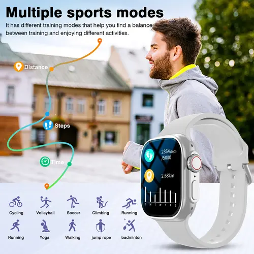 2026 New HD Full-Touch Smart Watch, Unisex - Wireless Calling/Multiple Sports Modes/Fitness Tracker, for Android and IPhone,Perfect Gift for Family and Friends - Image 5