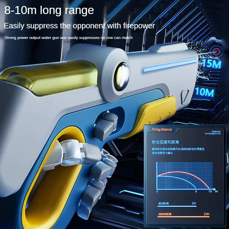 Children Electric Pulse Water Gun Toys Summer Outdoor Pool Garden Games High Pressure Automatic Absorb Water Watergun for Kids 4