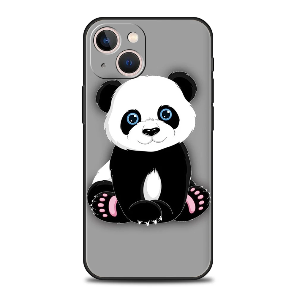 Bubududu Panda Handy hülle Abdeckung für iPhone 16 15 14 13 12 11 Pro Max 7 8 plus xr xs Silikon Soft Fundas Shell Capas Taschen Coque – Detail 2