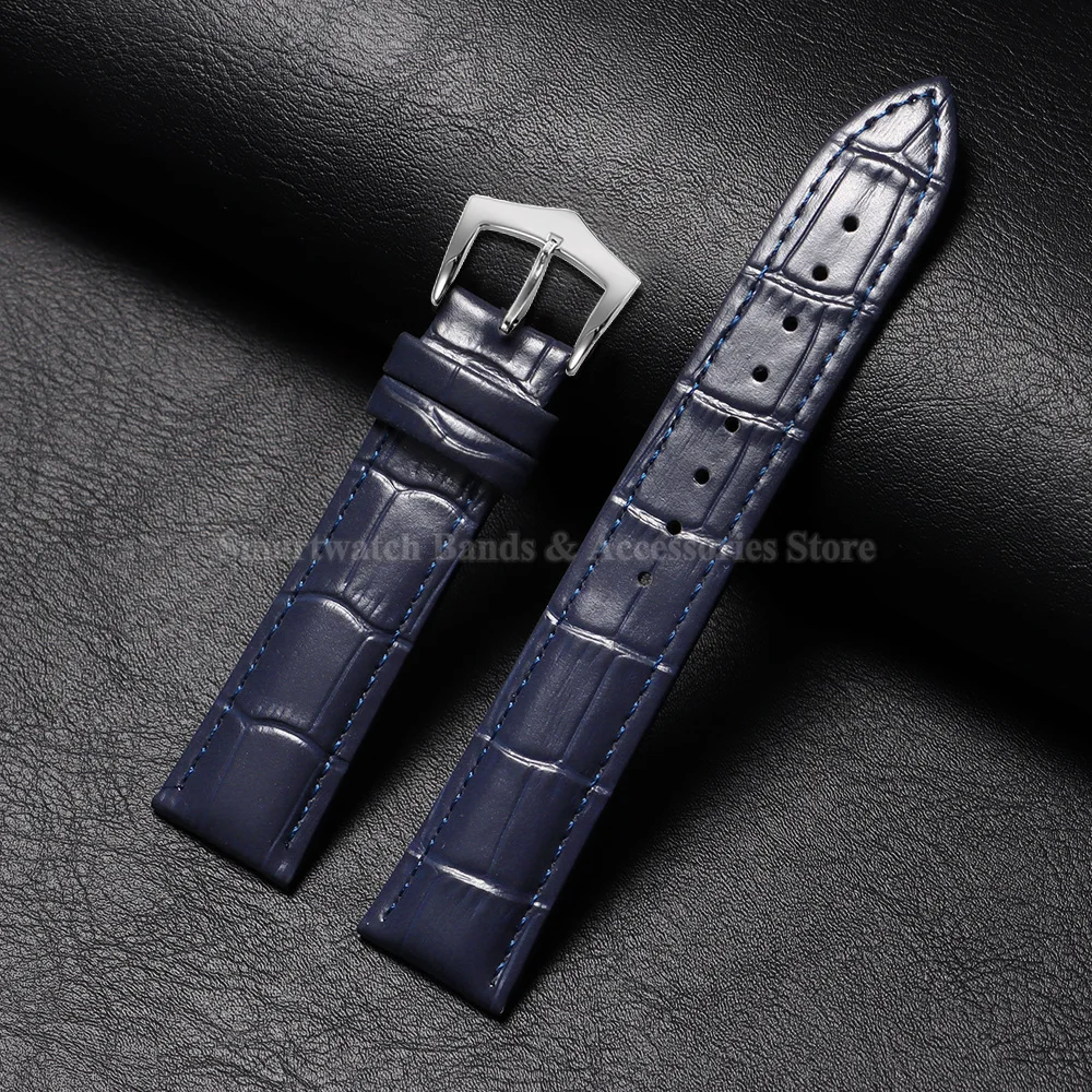 Premium Calfskin Leather Watch Strap with Steel Buckle
