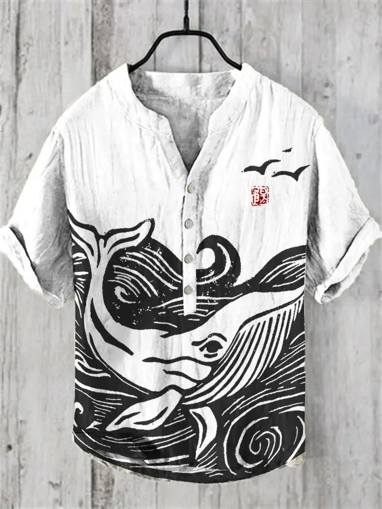 

AliExpress Cross-border Foreign Trade 2024 Summer New Plus Size Digital Printed Men's Short Sleeve Polo Shirt