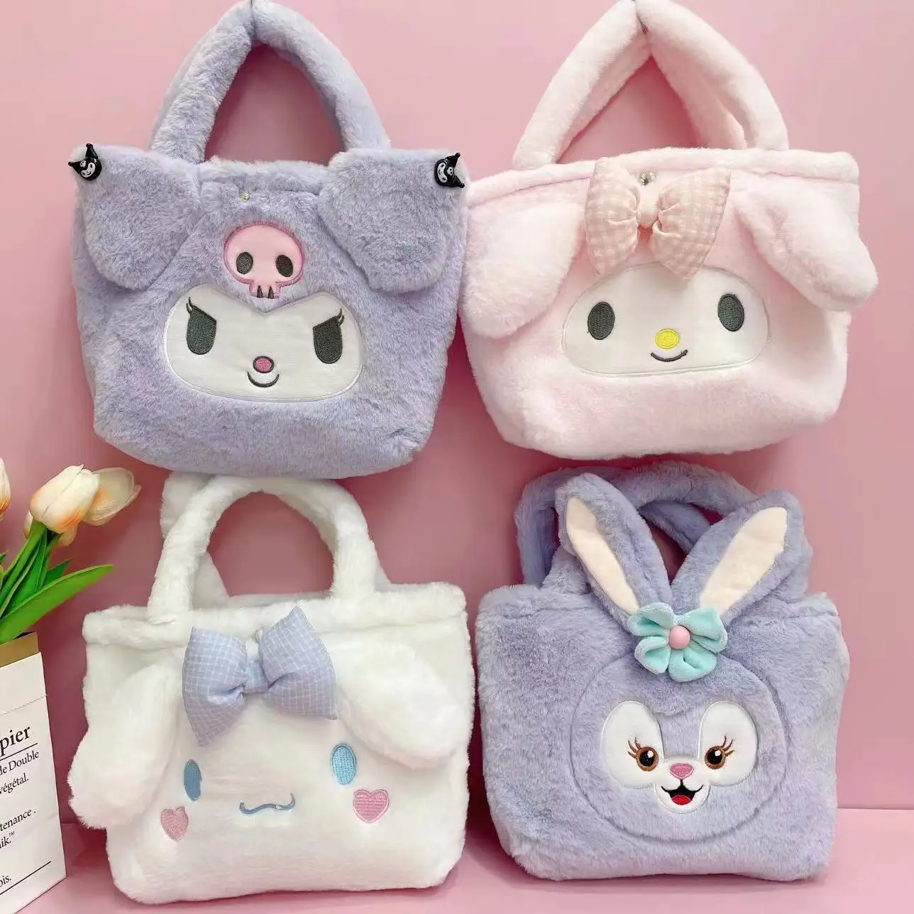 Hello Kitty Bag Cute Purses and Handbags Sanrio Bags Melody Coin Pouch Cinnamoroll Kuromi Shopping Bags Kawaii Wallet Girls Boxs
