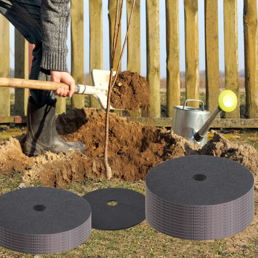 20 Anneaux De Paillage Non Tissés – Diamètre 25 Cm, Protection Anti-mauvaises Herbes Pour Arbres Et Plantes - 10