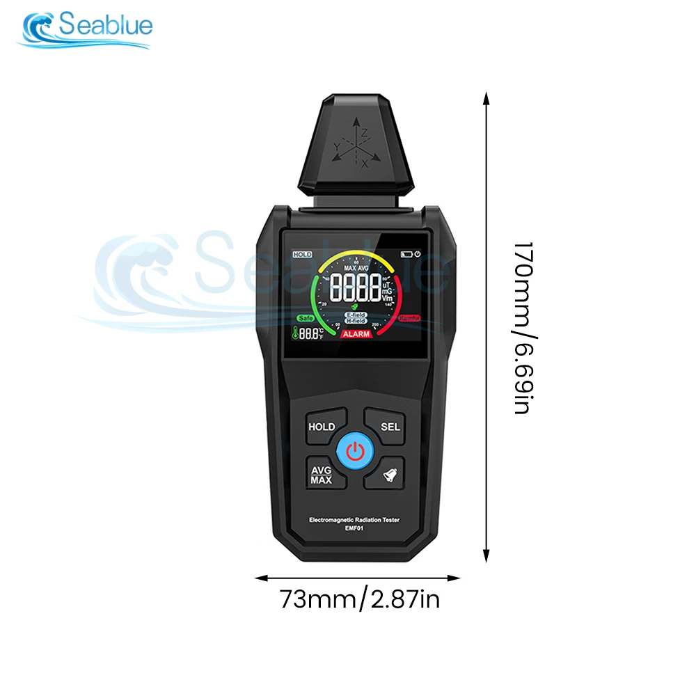 EMF01 EMF Meter Electromagnetic Radiation Detector Three-axis X/Y/Z Signal Detection Electromagnetic Wave