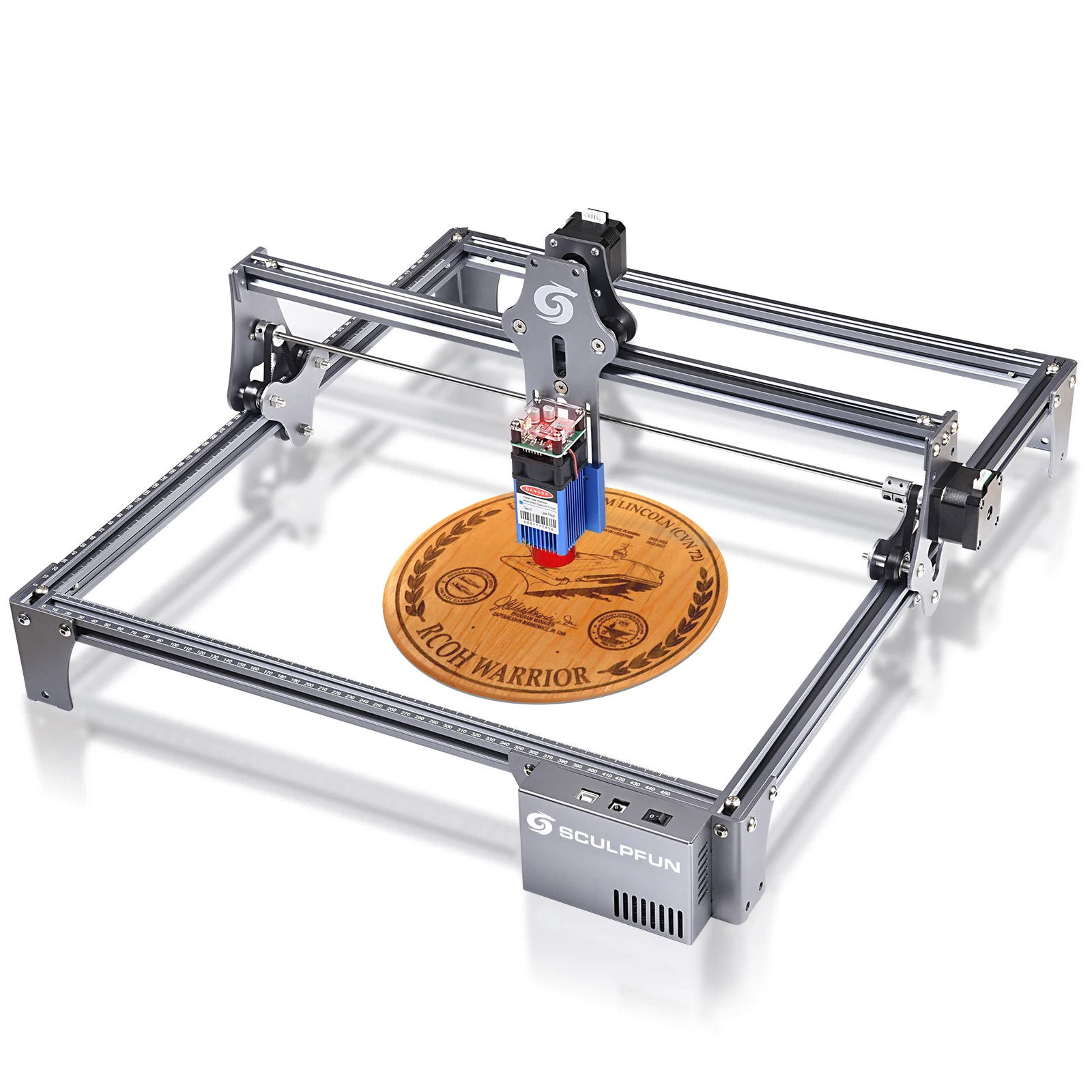 SCULPFUN S6 30W Laser Engraving Machine/Cutting Machine High Precision 410x420mm Area All Metal Structure Quick Assembly Design professional 3d printer geeetech a30t a20m a10m a10t mix color gt2560 4 1b mb prusa i3 quick easy assembly 3d printing machine