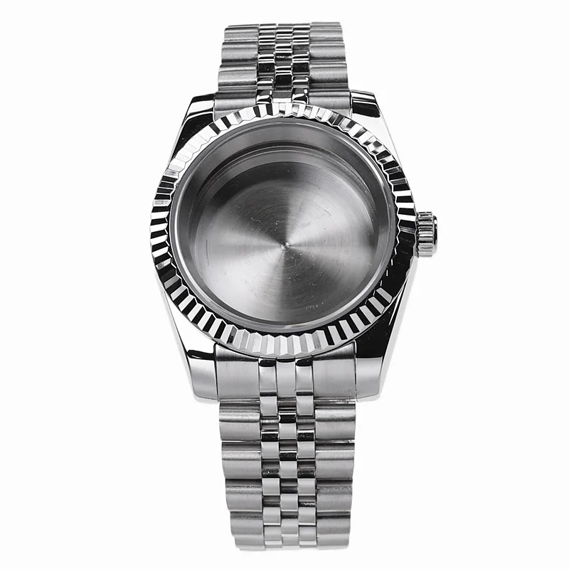 Watch Case 36mm 40mm Gear Bezel with Sapphire Crystal Strap for Nh35a Nh36 NH34 Movement 28.5mm Dail skx ModS