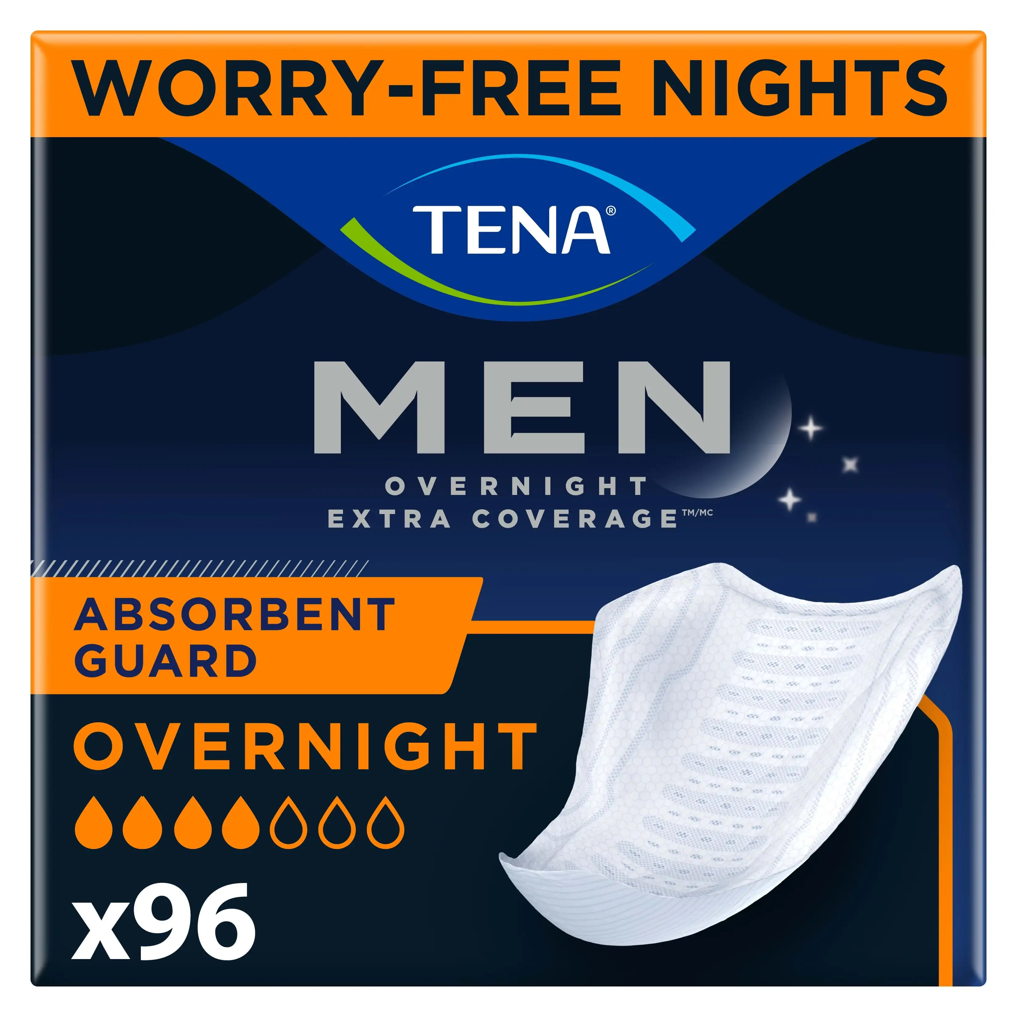 

Tena Men Overnight Guards, 96 ct, Super Absorbency