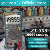 ZOYI Digital Multimeter 19999 High precision True RMS Auto Range Ammeter Voltmeter Smart Capacitor Temperature NCV Ohm Hz Tester 1