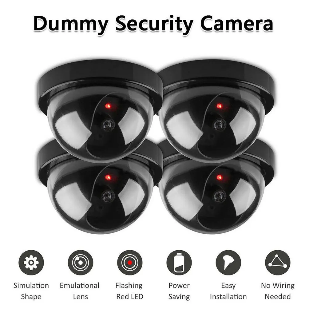 Dome Simulation Burglar Alarm Camera Fake Webcam Smart Indoor/Outdoor