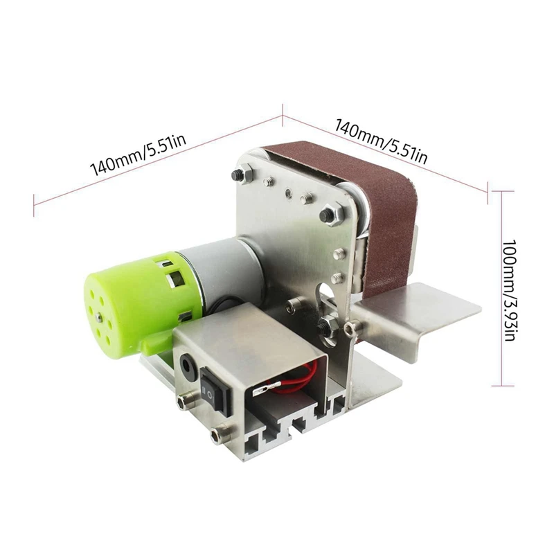 Bandschuurmachine Rvs Bandschuurmachine 220V 7 Variabele Snelheid Voor Polijsten Hout Eu Plug