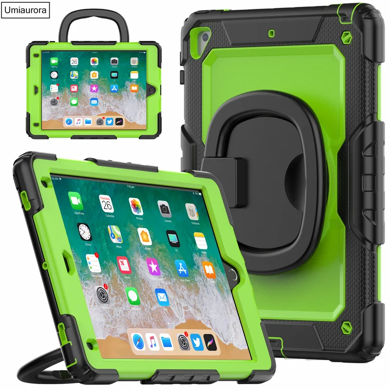 Heavy Duty Rugged Tablet Case with Handle and Stand - Shockproof Cover