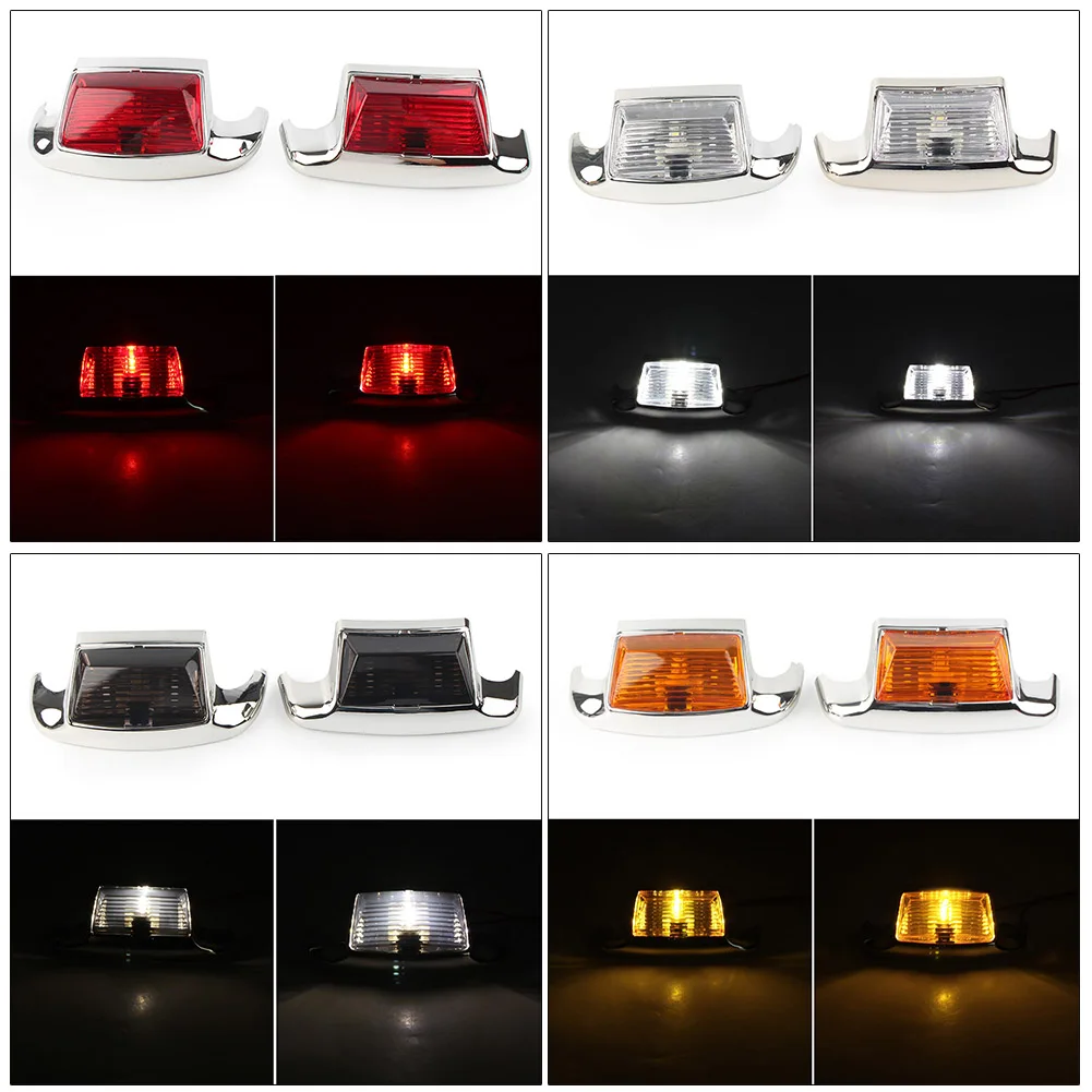 

2x Front Rear Mudguard Trim Fender Tip LED Light For Harley FLHT FLT FLHS FLHR 1990-2013 & FLSTC 1986-2008 & FLSTN 1993-1996