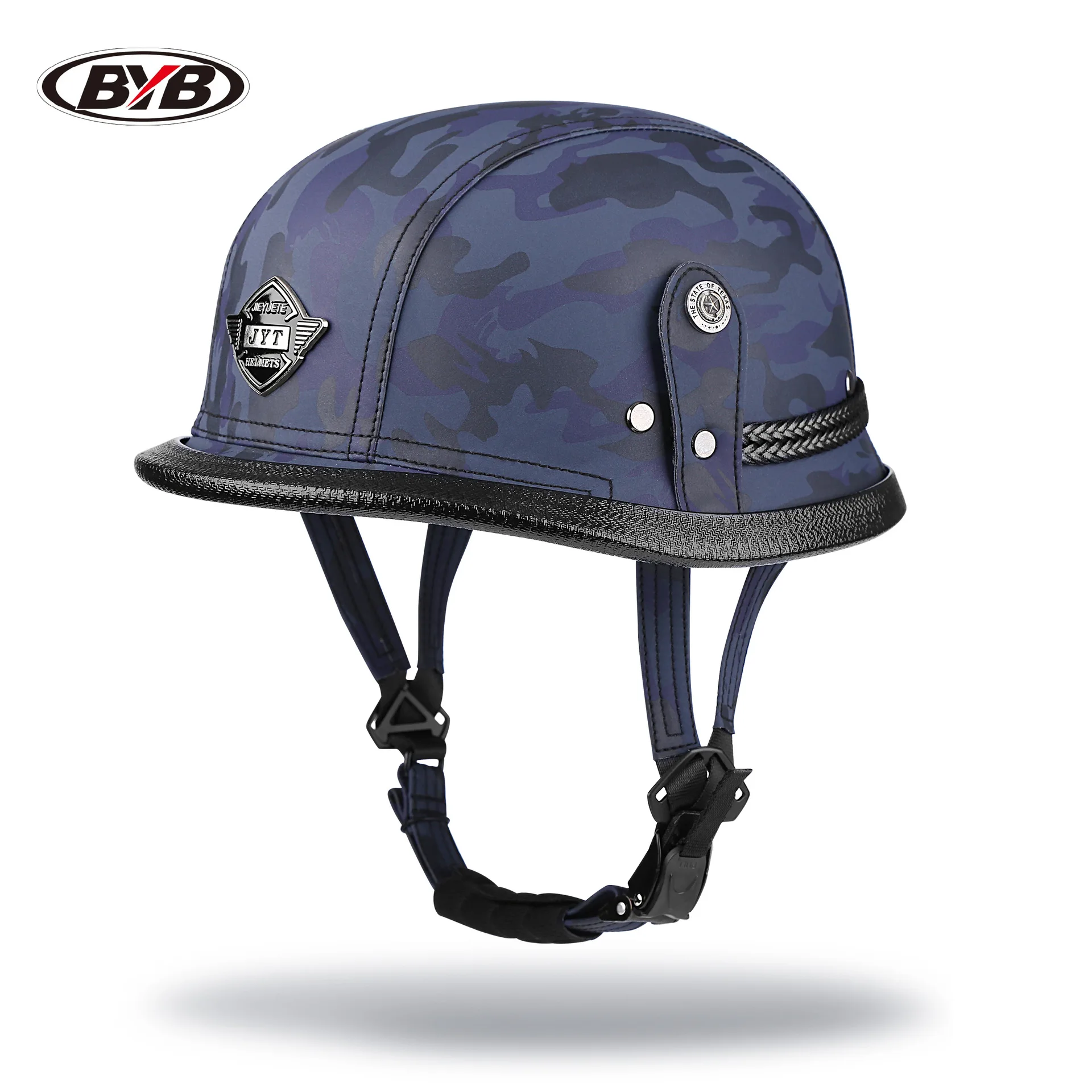 

BYB Retro Helmet Personality Helmet Camo Helmet Motorcycle Helmet Fashion Helmet for Men and Women