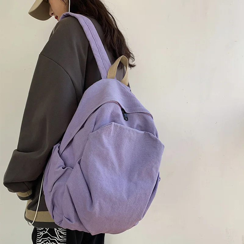 Retro Backpack Men Women with The Same Style of High School Students Simple All-in-one Large Capacity Travel Backpack Wholesale