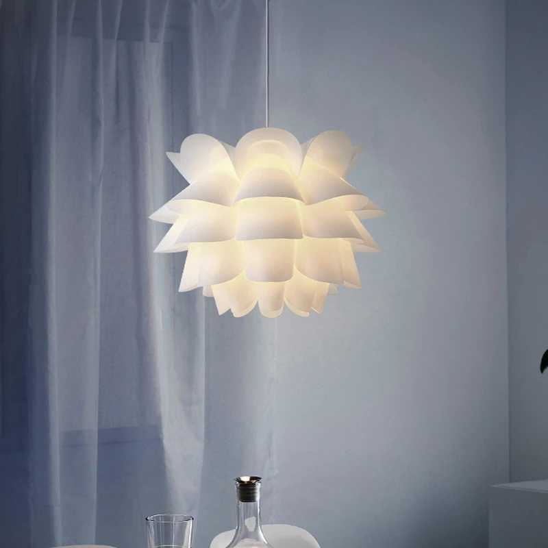 White Lampshade Ceiling Decor DIY Flower Home House Lamp Light Lotus Modern Pendant Plastic Gifts Hot New Room