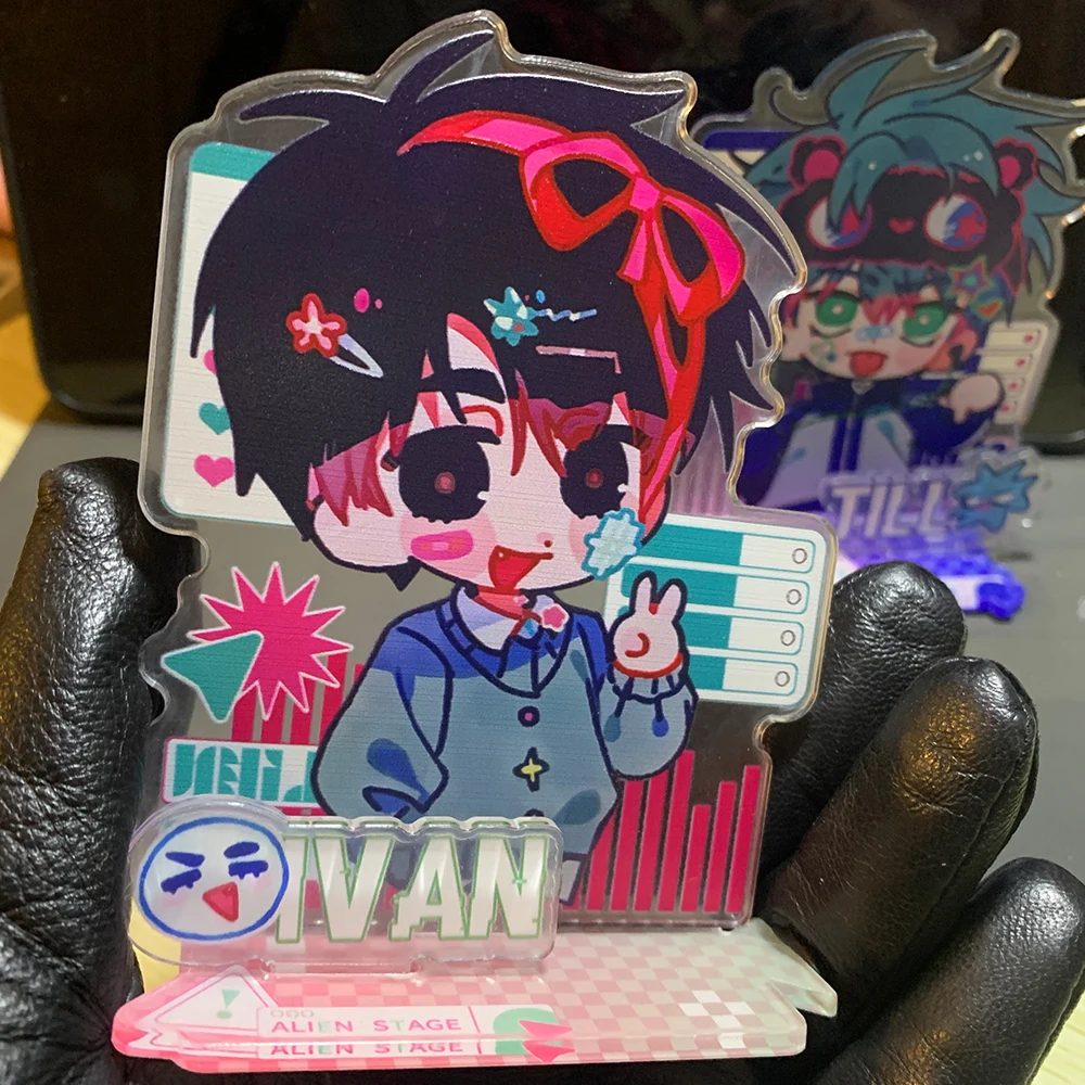 Alien Stage IVAN TILL Acrylic Desktop Stand Model Anime Figure Standing Decor Cosplay Gift Best Friends anime cosplay props anime acrylic stand