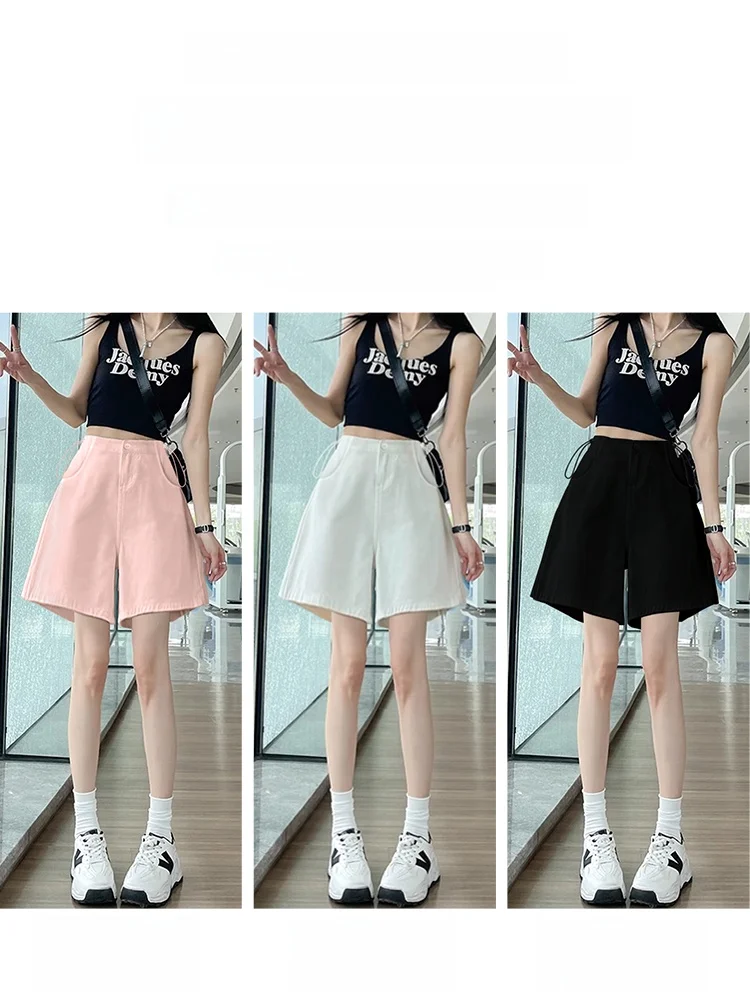 임산부 반바지 여름 얇은 데님 캐주얼 5부 조절 가능 허리밴드 코튼 임부복 바지 편안한 배 받침