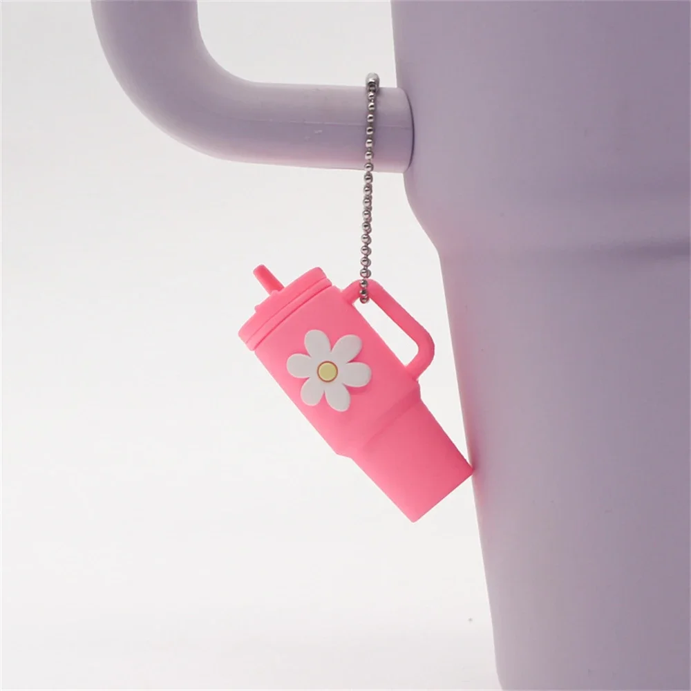 Baerkian Mini Tumbler Keychains (2-Pack) - Stanley Cup Compatible Charms For Girls, Women, Handbags & Backpacks - View #6