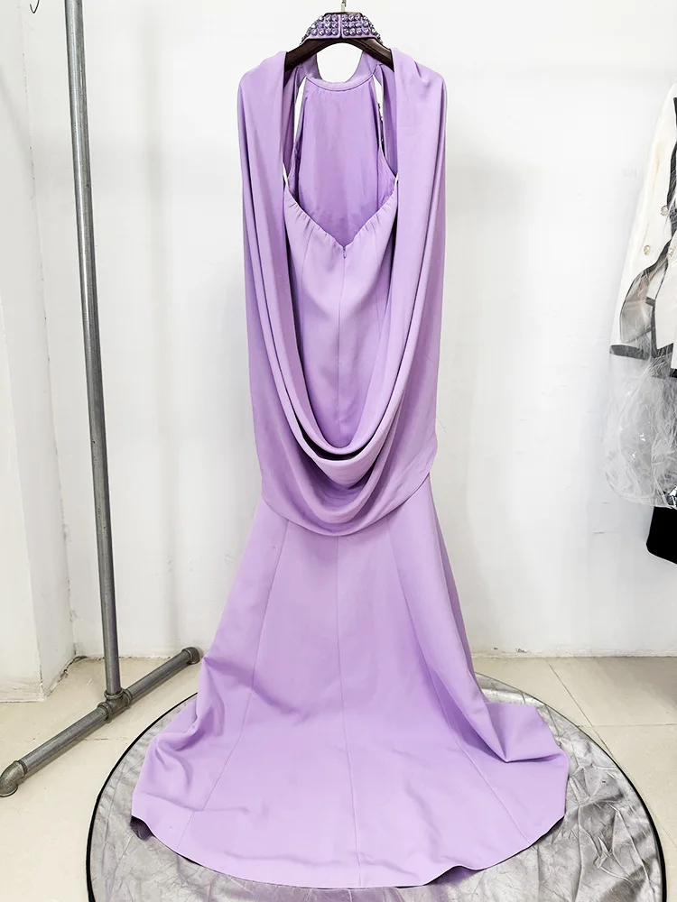 فستان سهرة ماكسي فاخر مطرز