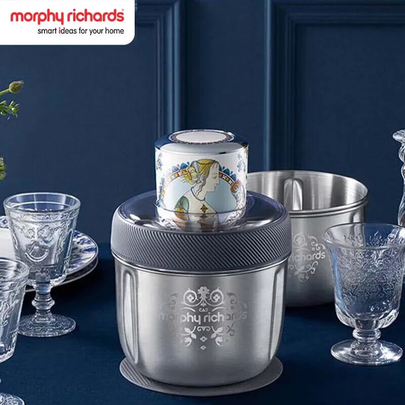 

Morphy Richards Meat Grinder Chopper Multifunctional Vegetable Seasoning Cutter 304 Stainless Steel with 3 Bowls Fast Chopping