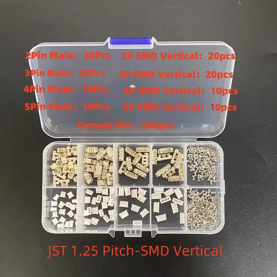 1Box JST SH1.0/1.25/PH2.0/XH2.54/VH/SM/KF2510 Connector Kit - Male/Female Housing & Crimp Terminal for Electronics image 14