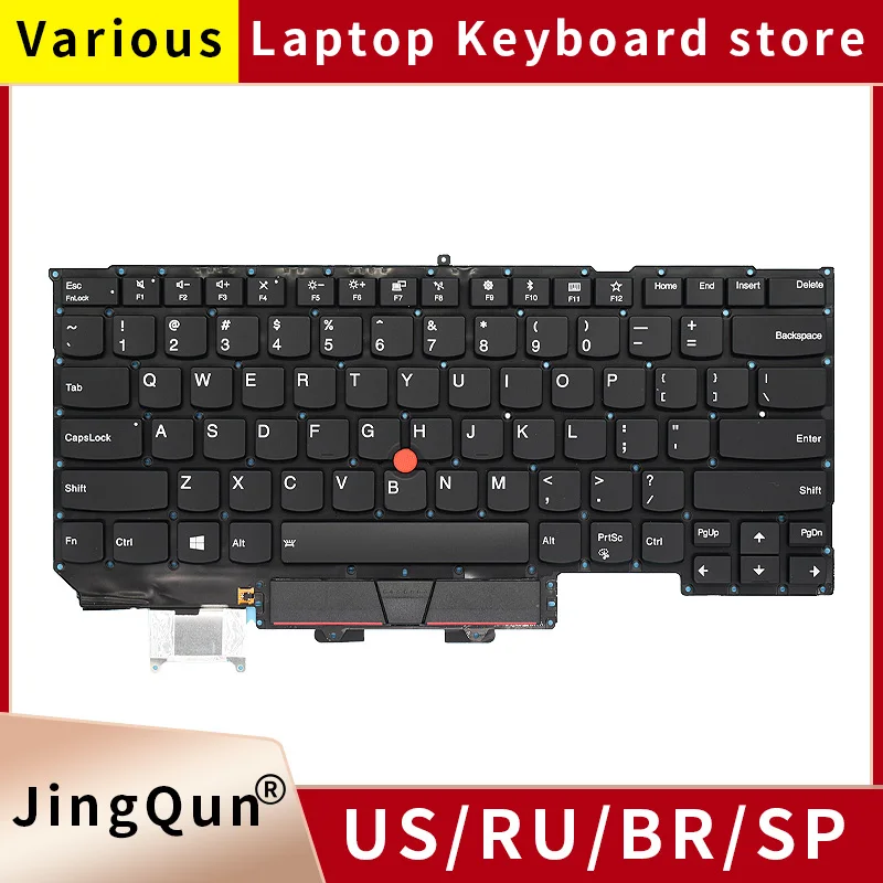 Teclado Portátil para Lenovo Thinkpad x1 Carbono Gen5 Gen6 Gen 2023 2023 Russo Russo Luz de Fundo