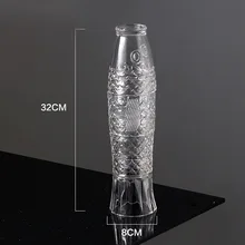  Withered Creative koi stacked cups, fish shaped glass cups with over four pieces each year, set of wine glasses, wine cabinet, 