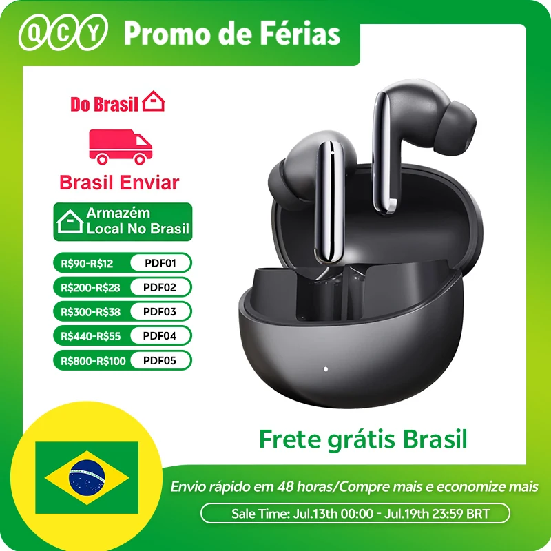 Fones de Ouvido QCY MeloBuds Pro ANC Bluetooth 5.3