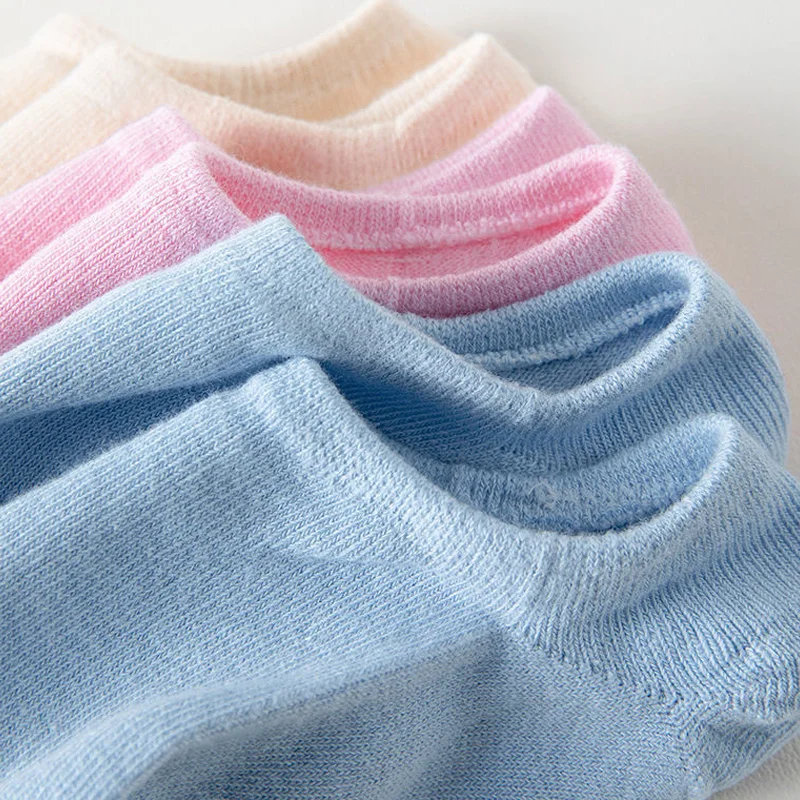 cotton socks 5 Pairs Summer Invisible Toe Socks Woman Girl Cotton Thin Solid Soft Shallow Mouth Breathable Deodorant No Show 5 Finger Socks