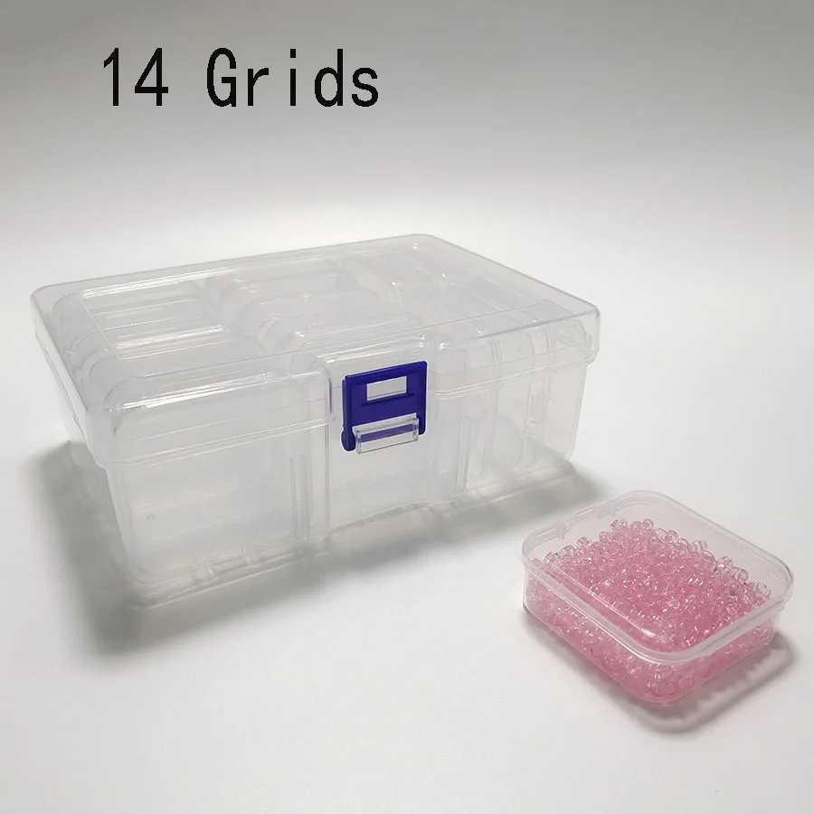 Transparent Independent Packaging Box Small Bead Organizers Plastic Storage Cases Mini Clear Bead Storage storage box storage container plastic storage box