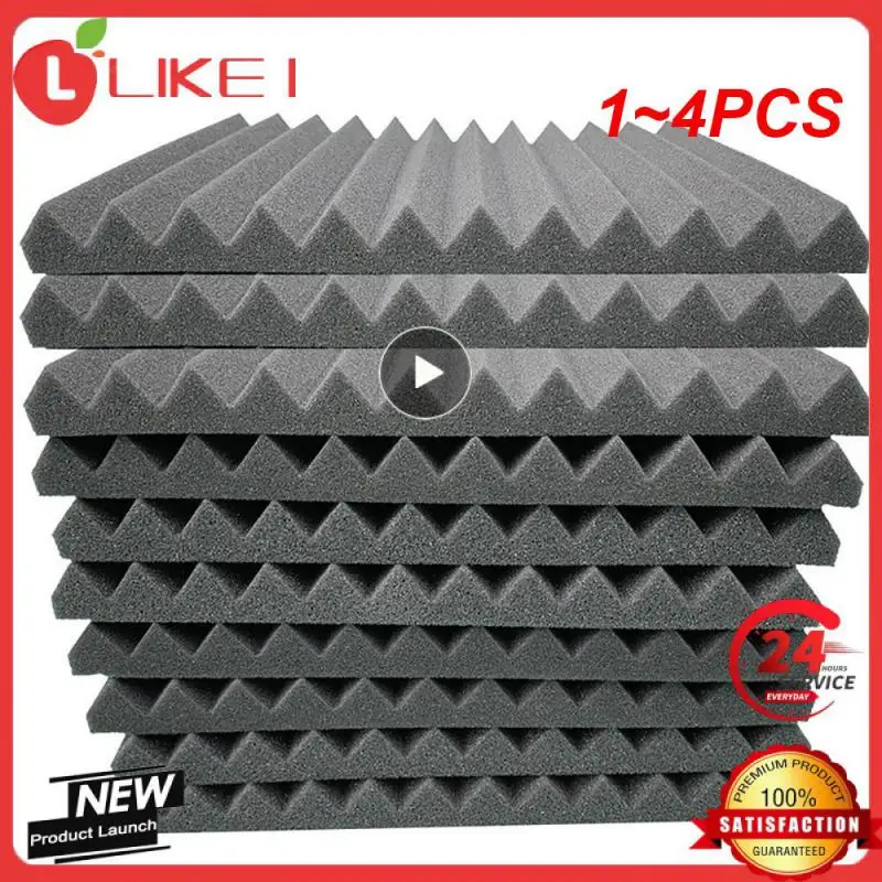 

1~4PCS Recording Studio Acoustic Foams Panels Sound Insulation Foam Pad Studio Soundproof Wedge Foam Video Noise Insulation