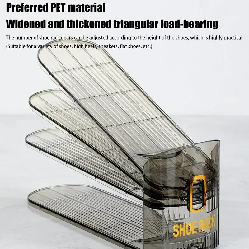 1/10Pcs Adjustable Shoe Organizer Footwear Support Slot Space Saving Cabinet Closet Stand Shoes Storage Rack Shoebox Hot Sale