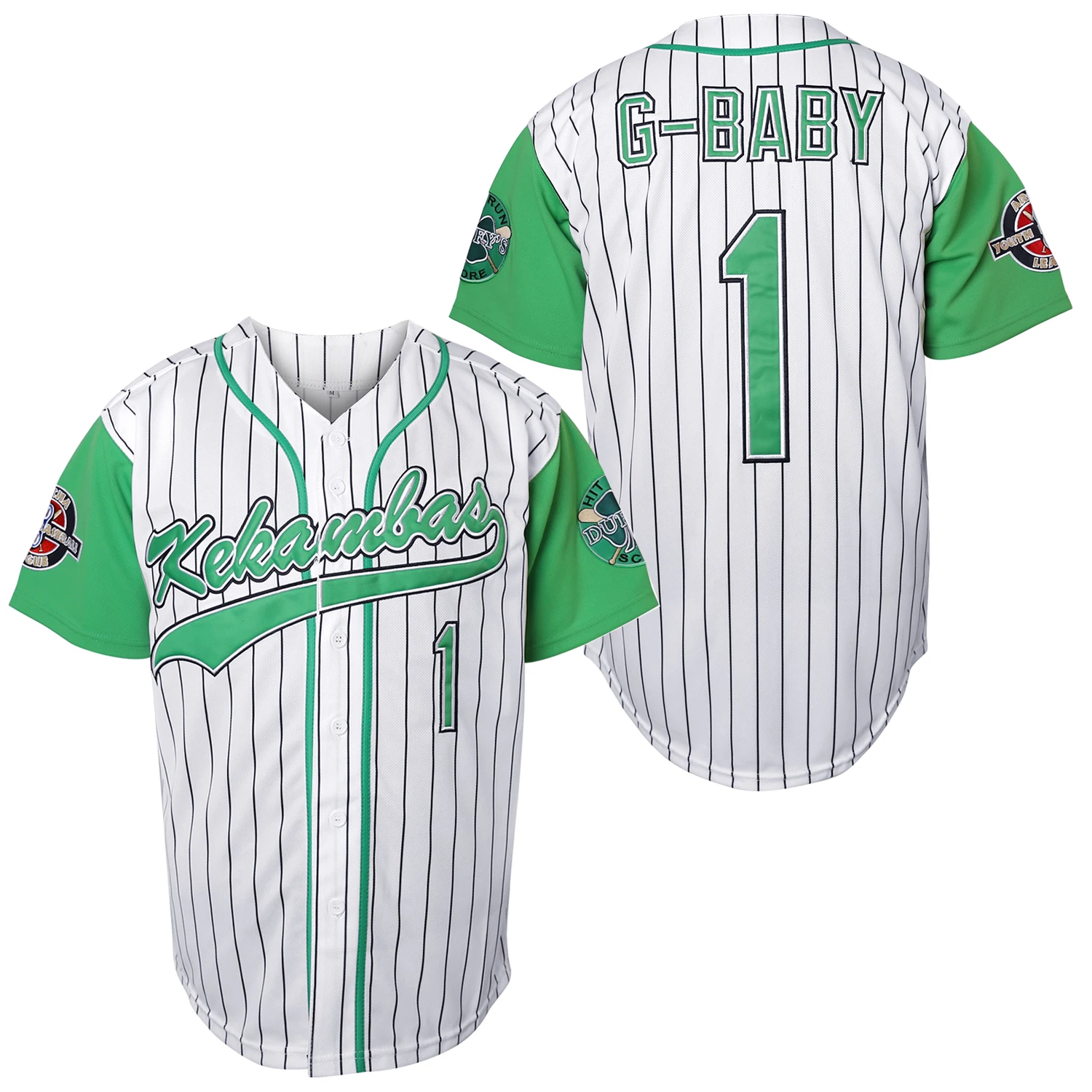 

G-Baby Hardball Jersey #1 Jarius Evans Baseball Jersey Stitched Men Movie Jerseys White S-3XL