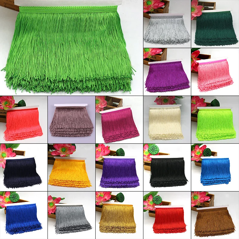 10 Yards 15cm TLace Trim Tassel Fringe Diy Latin Dress Stage Clothes Accessories Decor For Curtains Lamp Diy Accessory
