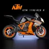 1/10 Scale KTM 1190 RC8 R Toy Motorcycle Model Alloy Diecast Simulation Sacle Model Motorcycle Collection Toy Kid Birthday Gifts 1