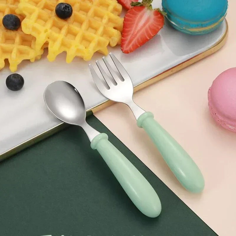 Baby Gadgets Tableware Set Stainless Steel Toddler Dinnerware Cutlery