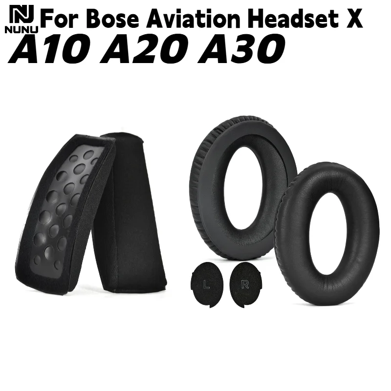 Replacement Soft Memory Covers Sponge leather ear pads For Bose Aviation Headset X A10 A20 A30 headphones Earmuffs repair parts