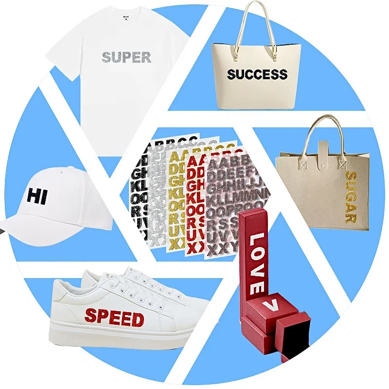 1개 아름다운 맞춤형 문자 열전사 패치 A-Z 스티커 쉽게 자를 수 있는 DIY 의류 스티커 열 패치 의류용