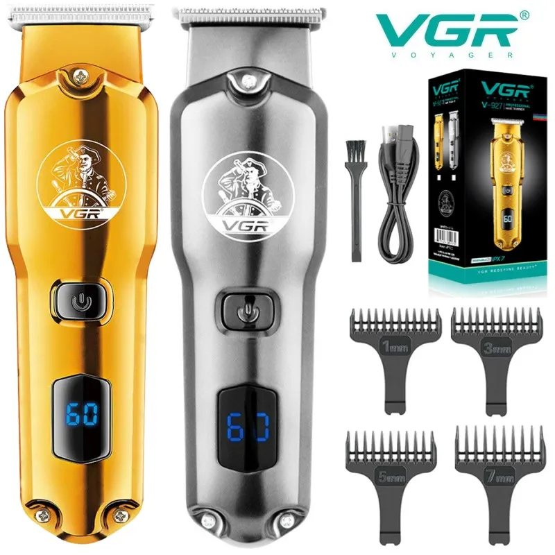 

VGR Hair Trimmer Professional Trimmer Electric Hair Clipper Cordless Zero Cut Machine Rechargeable Waterproof LED Display V-927