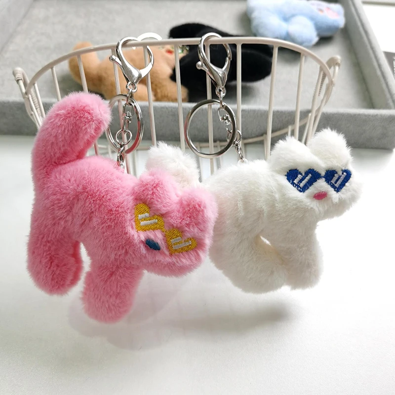Set Da 2 Portachiavi Personalizzati Con Peluche Morbido, Regalo Carino Per Uomo E Donna, Multiuso Per Chiavi Di Casa E Auto - 5