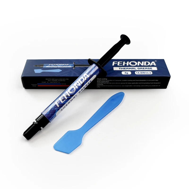 Fehonda 열 페이스트, 전도성 복합 실리콘 그리스 파스타, Termicass, 노트북 CPU GPU VGA용, 14.8W, 4g