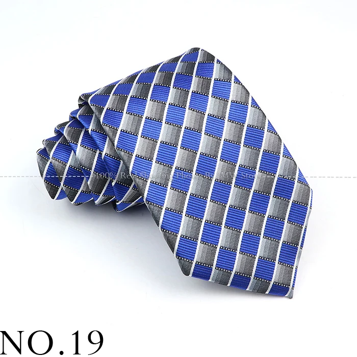 Neue Design Hochzeit Business Männer Krawatte Grün Lila Blau Plaid Krawatten Männer Business Dropshipping Bräutigam Kragen Zubehör Geschenk – Detail 19