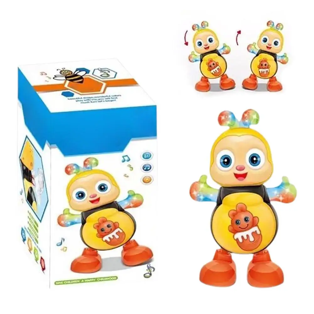 Dancing Bee Electric Toys Musical And Lights Electronic Cartoon Bee Preschool Learning Toys Dancing Animal Singing Toy