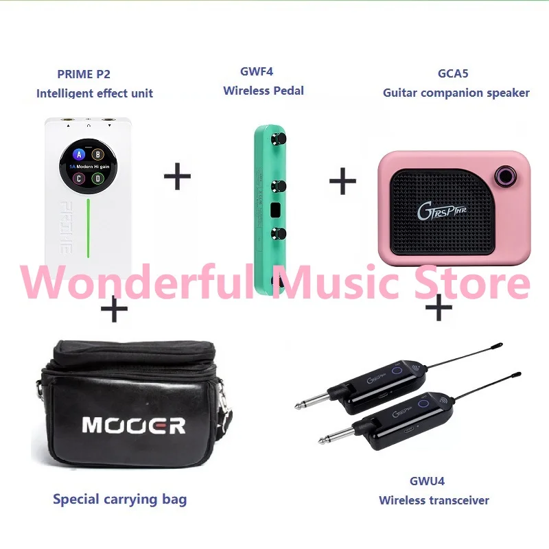 mooer prime p2 + gwf4 セット Mooer prime p2ギタースマートエフェクター-gca5 bluetooth練習