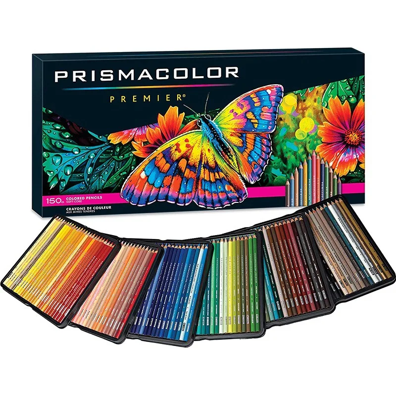 

Оригинальные профессиональные цветные карандаши Prismacolor Premier, 36, 72, 150 цветов, стандартная жестяная коробка для рисования скетчей