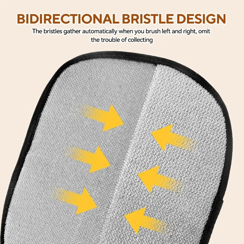 2-in-1 Pet Hair Removal Glove-Reusable Static Electricity Grooming Mittens for Dogs Cats,Double-Sided Fur Remover for Furniture