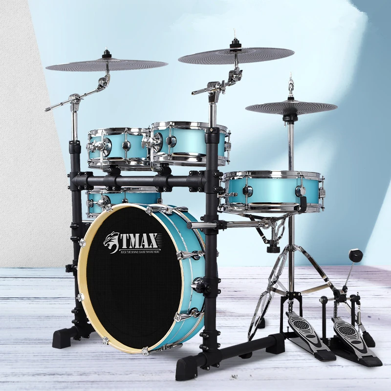 Portable Acoustic Jazz Drum Set with Pedals
