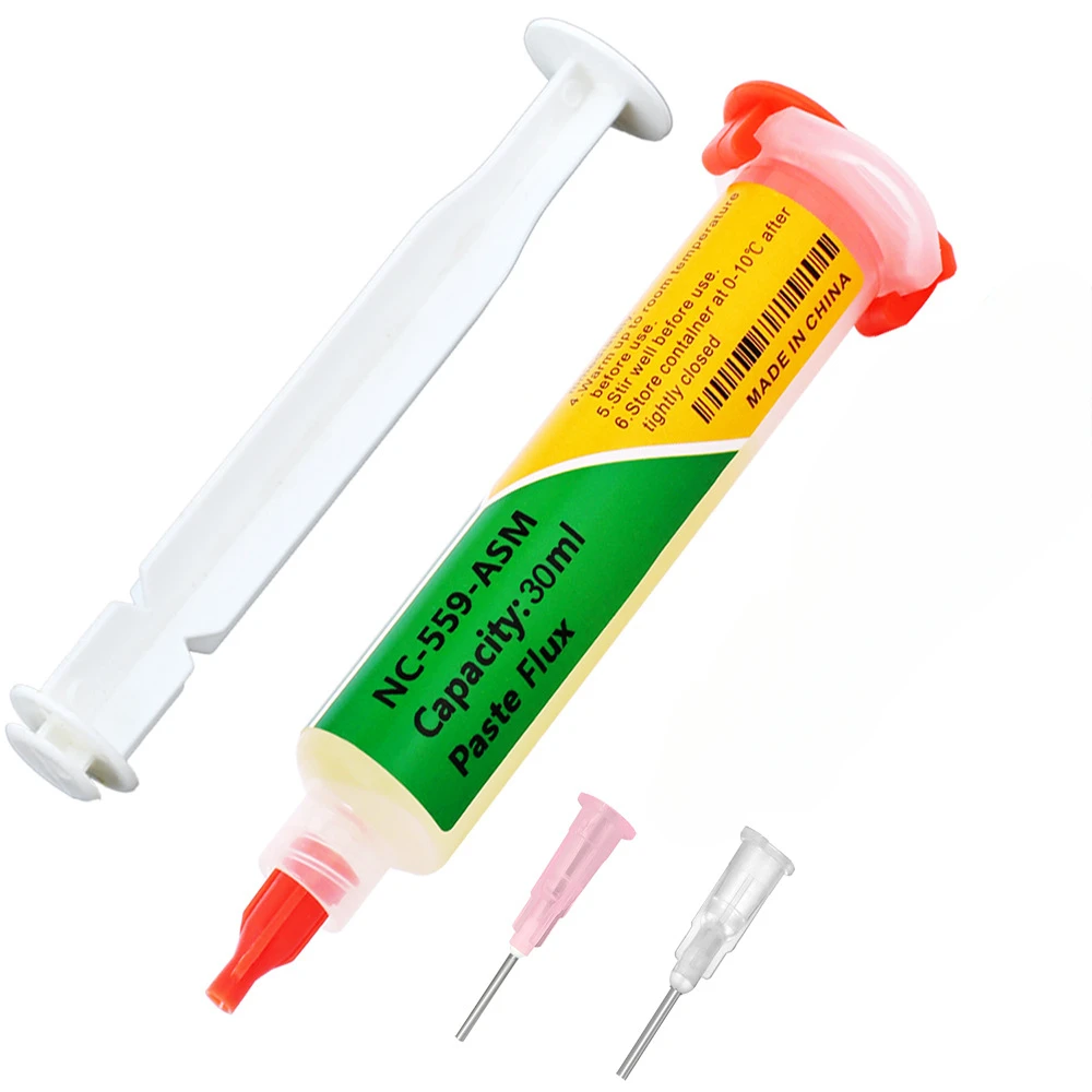 Flux De Soudure Gel Collant NC-559-ASM 10cc - Basse Température, Sans Nettoyage - Neuf