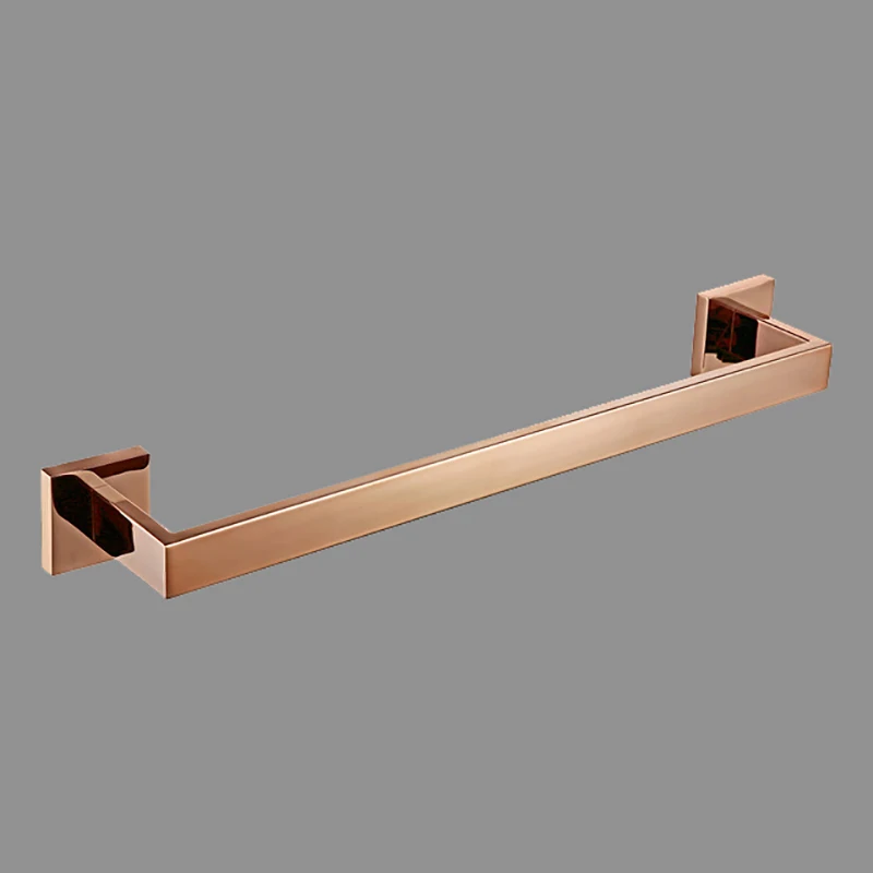 Polishing Rose Golden Bathroom Hardware Stainless Steel Towel Rack Toliet Paper Holder Towel Ring Hook Bathroom Accessory