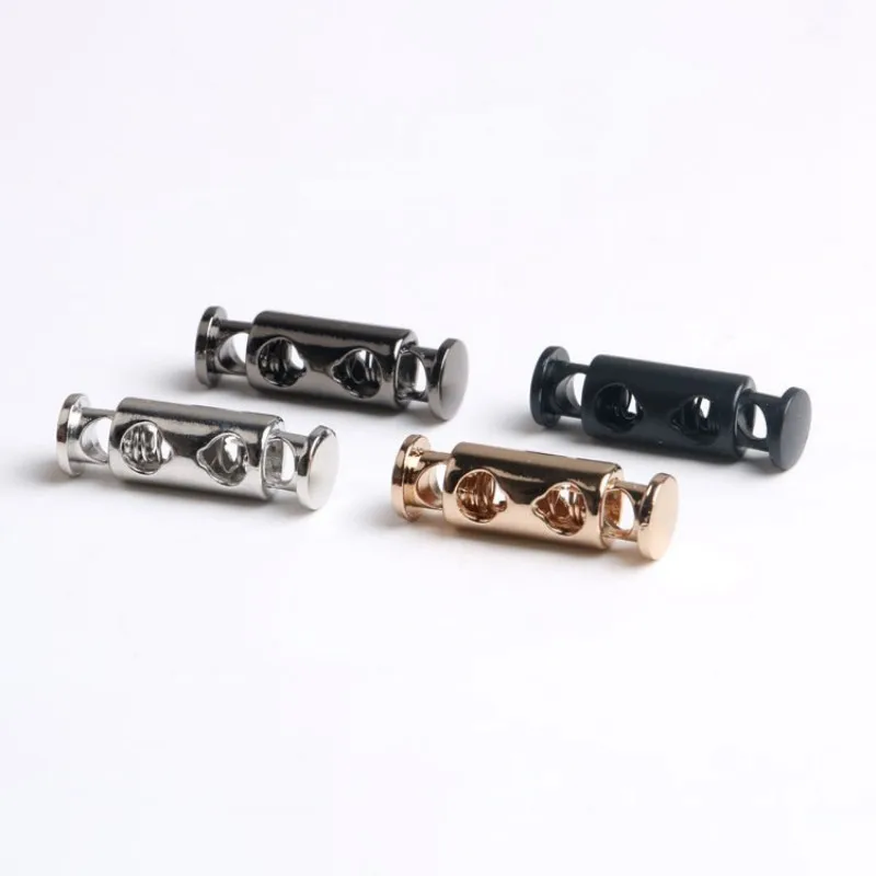 10 PCS Metal Cap Elastic Adjustment Shoe Sneakers Shoelaces Non-slip Button Zinc Alloy Spring Buckle Jeans Basketball Accessorie